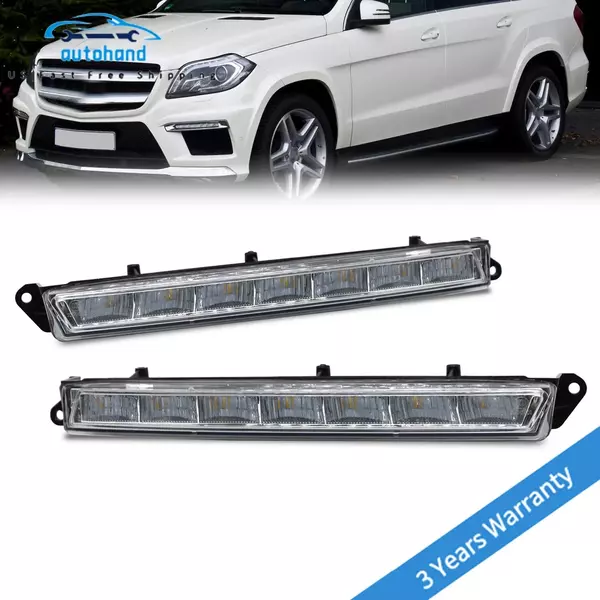 2x For Benz X164 GL350 GL450 GL550 X166 LED DRL Daytime Running Fog Lamp- 2x For Benz X164 GL350 GL450 GL550 X166 LED DRL Daytime Running Fog Lamp-