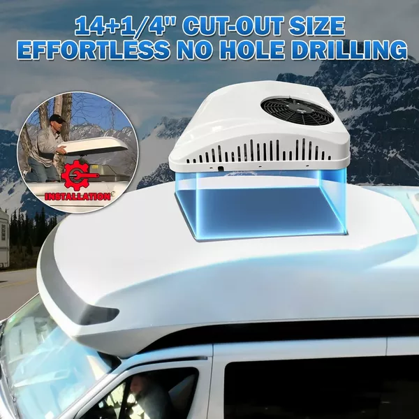 24V Rooftop Air Conditioner AC Unit Cool&Heat 13500BTU For RV Trailer Motorhome