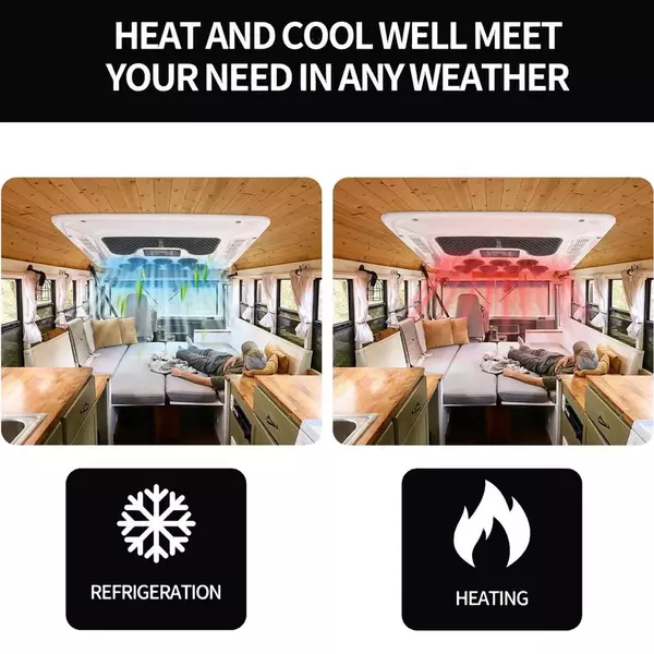 24V Rooftop Air Conditioner AC Unit Cool&Heat 13500BTU For RV Trailer Motorhome