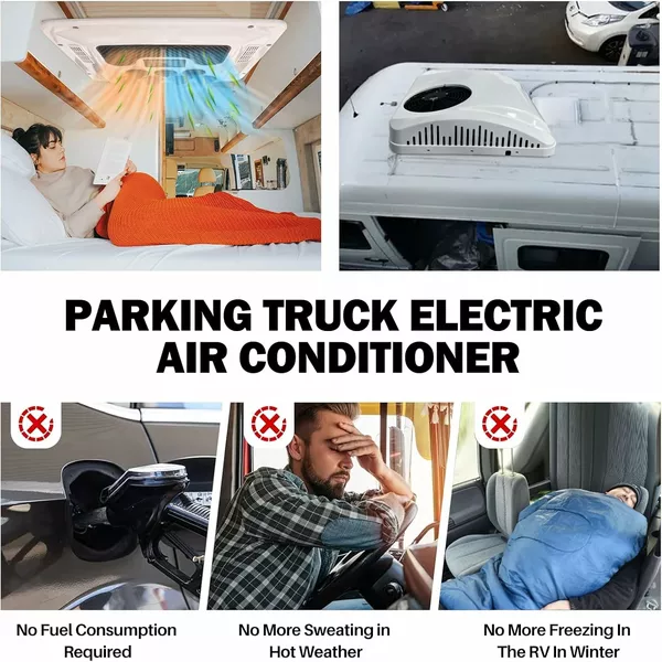 24V Rooftop Air Conditioner AC Unit Cool&Heat 13500BTU For RV Trailer Motorhome