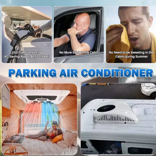 24V Rooftop Air Conditioner AC Unit Cool&Heat 13500BTU For RV Trailer Motorhome