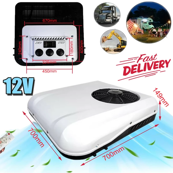 12V 12000BTU RV Air Conditioner Fast Cool Kit Rooftop Trailer Electric AC Unit