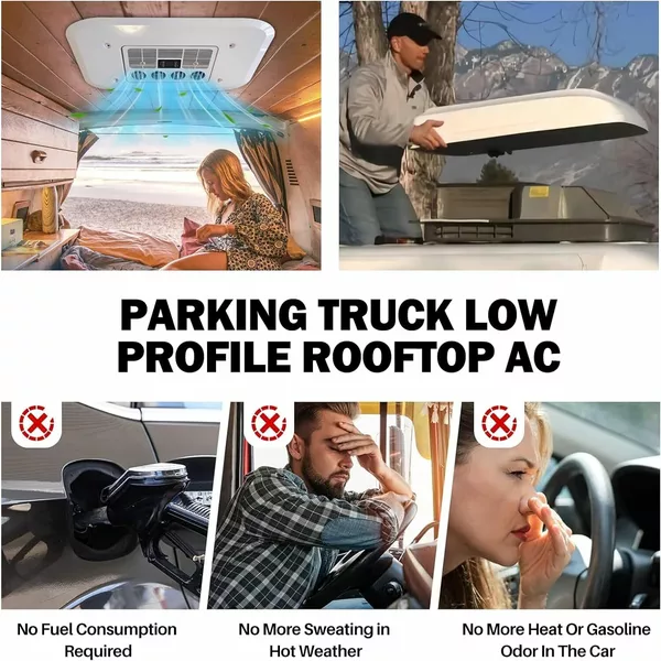 12V 12000BTU RV Air Conditioner Fast Cool Kit Rooftop Trailer Electric AC Unit