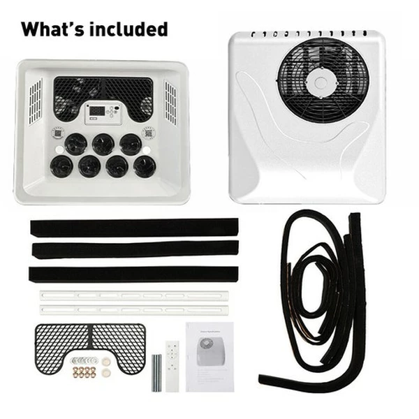 12V/24V RV Air Conditioner Rooftop AC Unit Heat & Cool For Motorhome Caravan Van