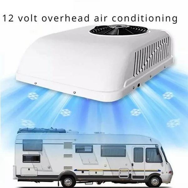 12V RV Air Conditioner Truck Roof Air Conditioner Heat Pump Heating Cooling 8000BTU-