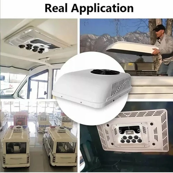 12V RV Air Conditioner Truck Roof Air Conditioner Heat Pump Heating Cooling 8000BTU-