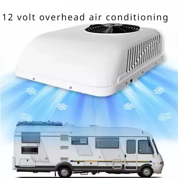 12V RV Air Conditioner Truck Roof Air Conditioner Heat Pump Heating Cooling 8000BTU-