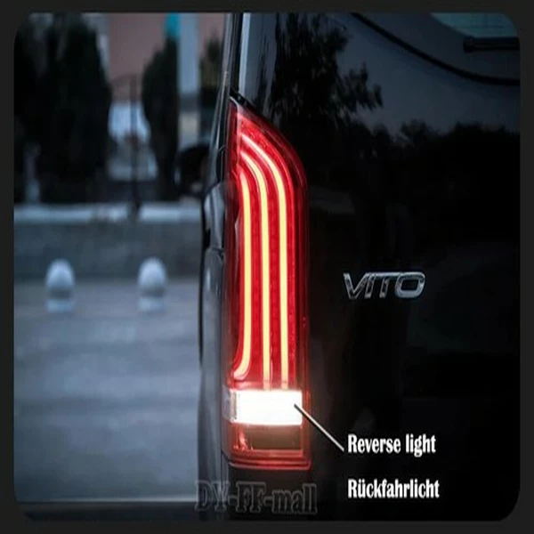 Pair LED Dynamic Tail Light Brake Lamps For Mercedes Benz Vito W447 2015-22-