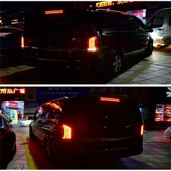 Pair LED Dynamic Tail Light Brake Lamps For Mercedes Benz Vito W447 2015-22-