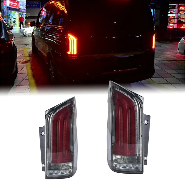 Pair LED Dynamic Tail Light Brake Lamps For Mercedes Benz Vito W447 2015-22-