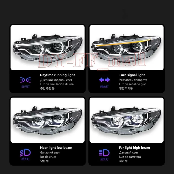 LED Headlights Assembly For BMW 4 Series F32 F36 F82 2013-20 Xenon/HID Facelift