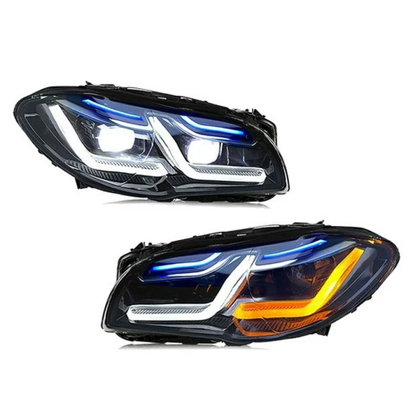 2x for BMW 5 Series F10 F11 2011-2017 Xenon HID W/Adaptive Modified LED Headlights-