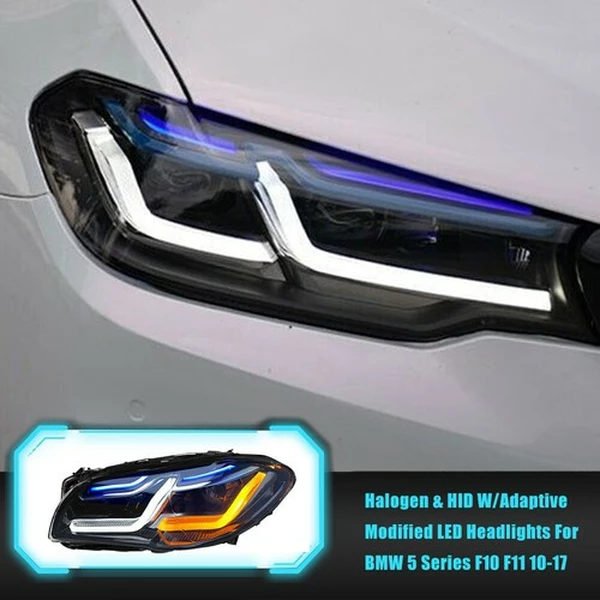 2x for BMW 5 Series F10 F11 2011-2017 Xenon HID W/Adaptive Modified LED Headlights-