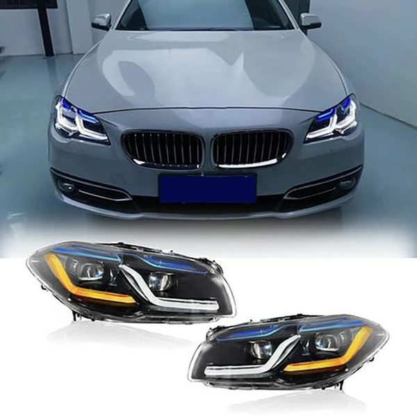 2x for BMW 5 Series F10 F11 2011-2017 Xenon HID W/Adaptive Modified LED Headlights-