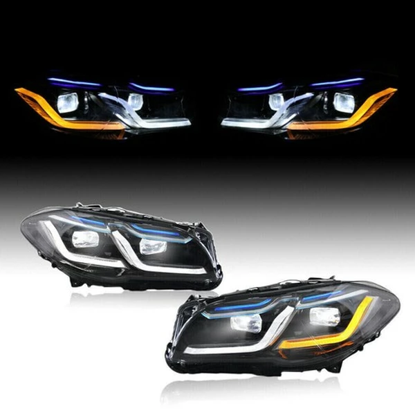 2x for BMW 5 Series F10 F11 2011-2017 Xenon HID W/Adaptive Modified LED Headlights-