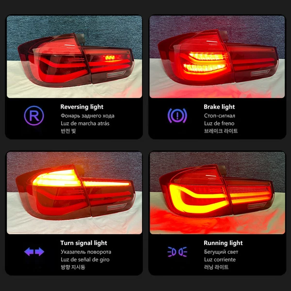 Pair LED GTS Tail Lights for BMW 3 Series F31 M3 2013-2018 Sequential Rear Lamps