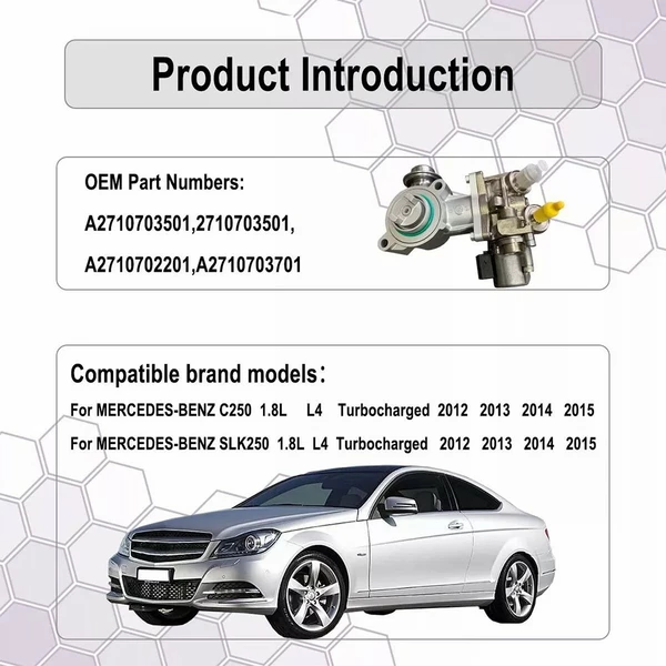 For Mercedes Benz W212 W204 C200 CGI Injection Pump High Pressure Pump A2710703501-