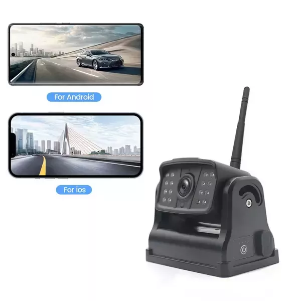 Wireless IR Backup Reversing Camera Battery Powered Magnetic 720P For RV Trailer