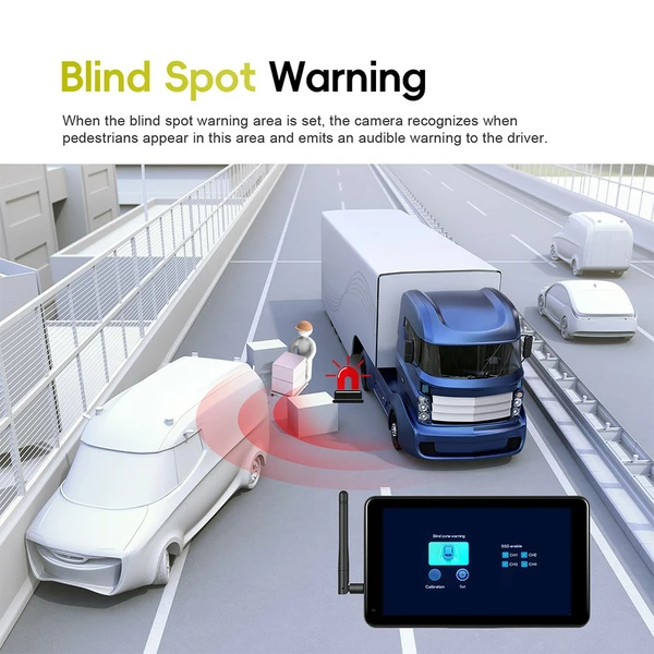 7" Monitor Car Wireless Solar Reversing Camera For Truck Bus Van Rear View Kit