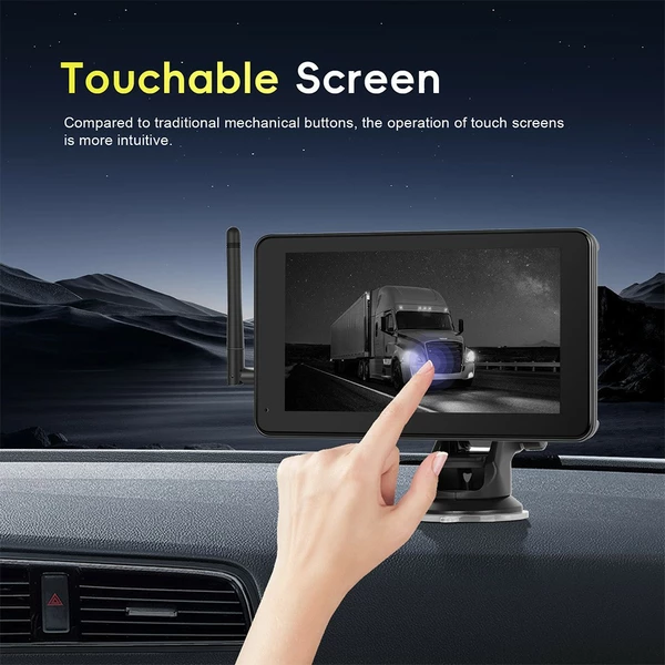7" Monitor Car Wireless Solar Reversing Camera For Truck Bus Van Rear View Kit